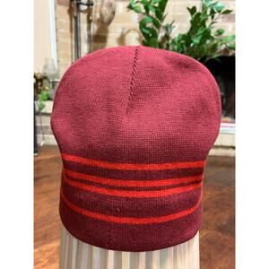 Burgandy Red Stripe Men's Beanie - OS